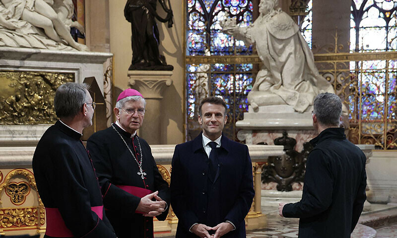 Macron inspects ‘sublime’ Notre Dame after reconstruction