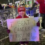 Drunk NFL fans push girl with ‘I beat cancer’ sign down stairs