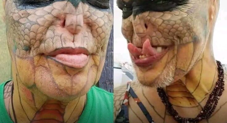 ‘Genderless Reptile’ Shares Unrecognizable Photos from Before Extreme Transformation