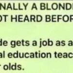 A hilarious blonde joke I’ve never heard before