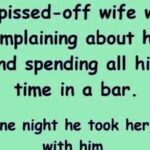 A pissed-off wife was complaining about her husband spending all.