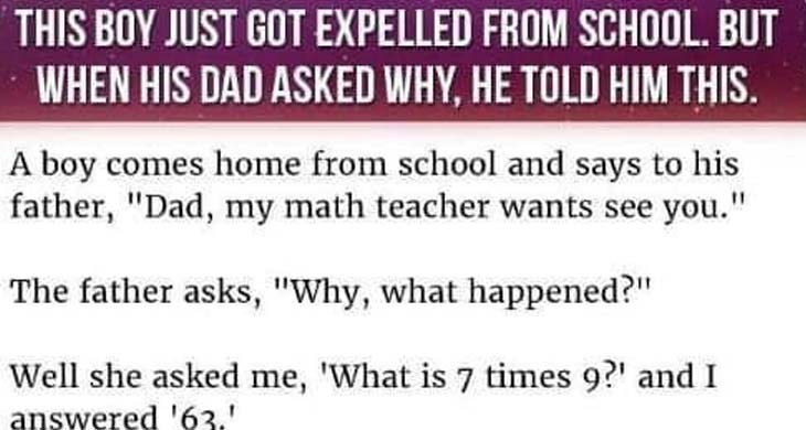 This Boy Just Got Expelled From School But When His Dad Asked Him Why He Said This