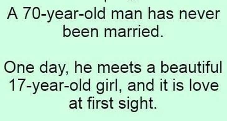 A 70-year-old man has never been married….This joke had us in fits of giggles , tears of streaming down. Check out the continuation below ⬇️