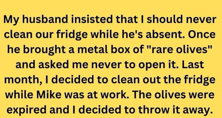 My Husband Doesn’t Allow Me to Clean the Fridge in His Absence. I Did It Anyway, Revealing His Creepy Secret