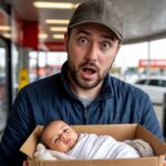 A gas station attendant discovered a box in the restroom containing a newborn baby girl and a note that read, “Take care of her.” He decided to bring the baby home with him.