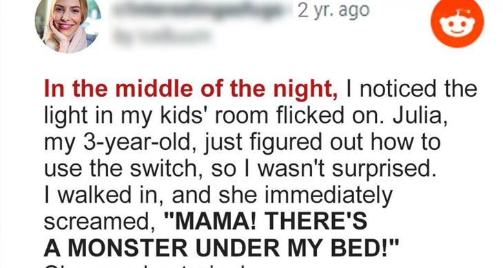 3-Year-Old Girl Cries Claiming a Monster Is Under Her Bed, Mom Decides to Check…