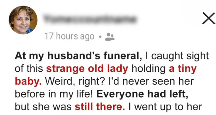 At Husband’s Funeral Wife Meets a Woman with His Baby in Her Arms – Story of the Day
