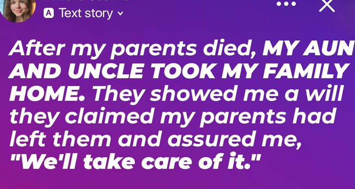 After My Parents Died, My Aunt and Uncle Took My Family Home and Let Me Live in the Basement Years Later, I Discovered Their Big Lie News Kelly Adams · April 22, 2025 · 0 Comment EDITOR CHOICE