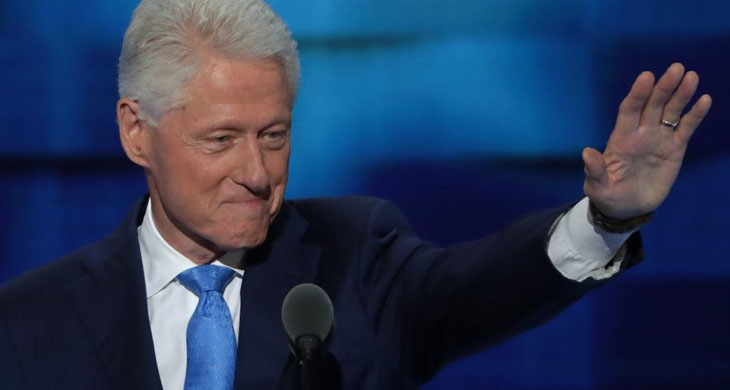 Bill Clinton with tears in their eyes make the sad announcement…