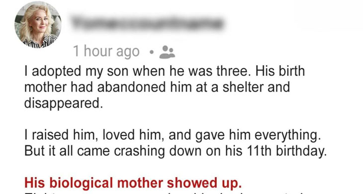 My Son’s Biological Mother Showed Up on Our Doorstep 8 Years After Abandoning…